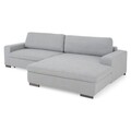 Coltar extensibil cu sezlong dreapta, Livorno, L.303 l.183/99 H.85, stofa, gri deschis