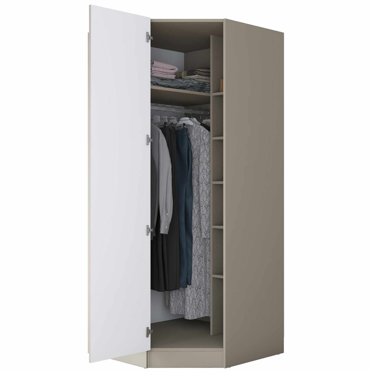 Dulap pentru haine, Hanah Home, BA279, 91x210x57.5 cm, Gresie — imaginea 5