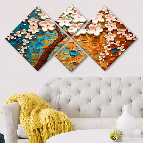 Set 4 tablouri decorative, 4mdf1878485929, mdf, imprimat uv, multicolor