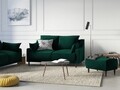 Canapea, Freesia, Mazzini Sofas, 2 locuri, 150x94x90 cm, catifea, verde bottle