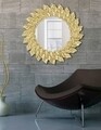 Oglinda decorativa Petal Glam, Mauro Ferretti, 73 cm, fier, auriu