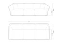 Canapea 5 locuri, Hailey, Micadoni Home, 292x102x79 cm, tesatura boucle, ivoriu
