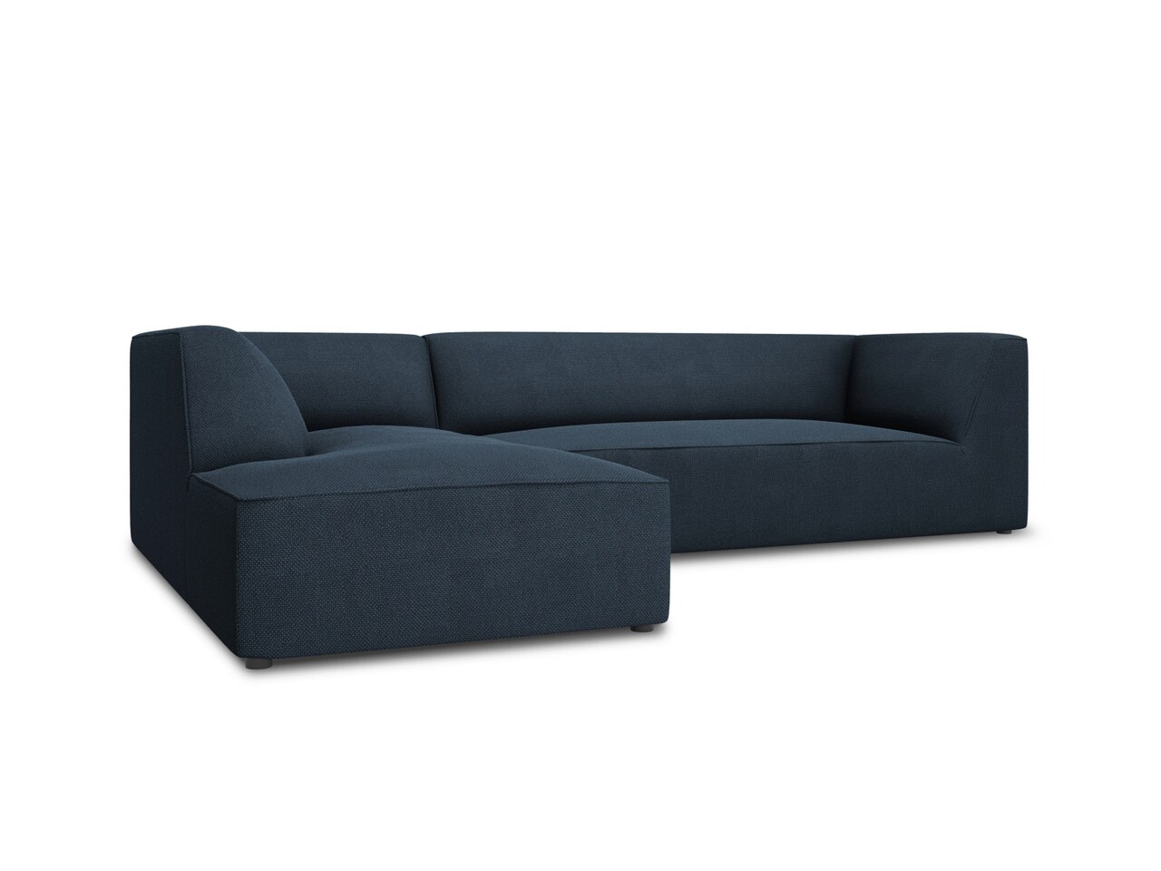 Coltar stanga 4 locuri, Ruby, Micadoni Home, BL, 273x180x69 cm, poliester, albastru navy