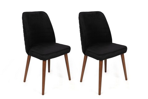 Set de scaune, Nmobb, Tutku-351 V2, Lemn, Nuc negru