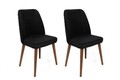Set de scaune, Nmobb, Tutku-351 V2, Lemn, Nuc negru