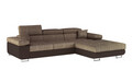 Coltar extensibil dreapta 4 locuri ELTAP, Armd-03, Armando, 289x203x85 cm, lemn/poliester, bej inchis/maro