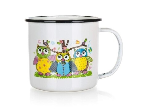 Cana emailata Owl, Banquet, 380 ml