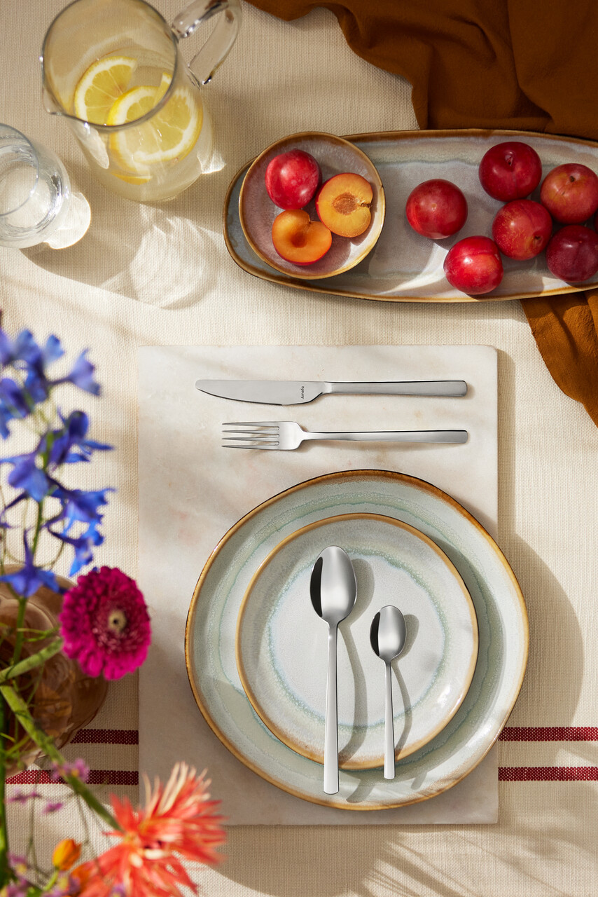 Set tacamuri 24 piese Pontis, Amefa, 6 persoane, inox 18/0, argintiu — imaginea 9