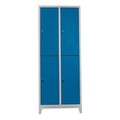Dulap de depozitare cu incuietoare, Shelvoria, Js1026Ma, 67x200x37 cm, Otel, Gri/Albastru