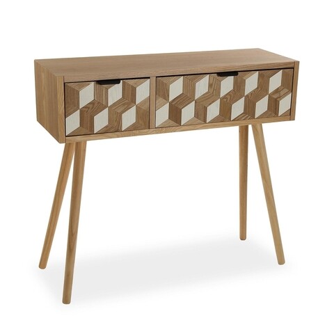Consola cu 2 sertare Simmons, Versa, 90 x 30 x 81.5 cm, lemn de pin/MDF