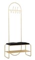 Cuier cu bancheta Glam, Mauro Ferretti, 80x38.5x180 cm, fier, negru/auriu