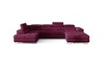 Coltar extensibil stanga 6 locuri ELTAP, Rod-23, Rodrigo, 345x202x90 cm, lemn/poliester, rosu
