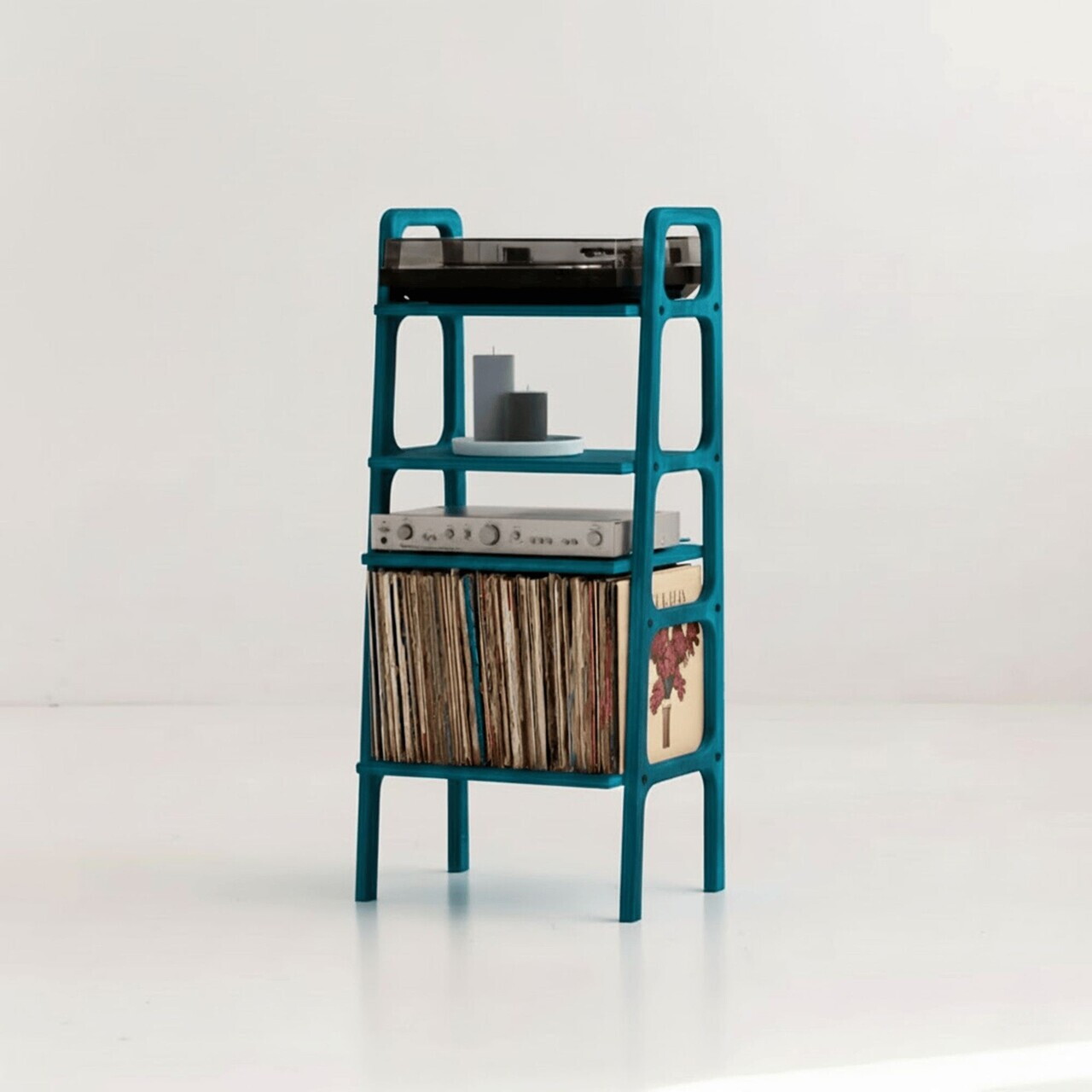 Suport pentru pick-up, Hanah Home, CPT4846-50, 50x90x40 cm, PLACAJ CARPEN, Albastru — imaginea 3