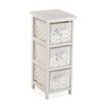 Dulap baie cu 3 cosuri Pompei, Versa, 29 x 25 x 62 cm, lemn, alb
