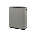Cos de gunoi cu pedala, Brabantia, Bo Pedal, 2x30 L, 36.3x54.1x65.2 cm, otel, gri