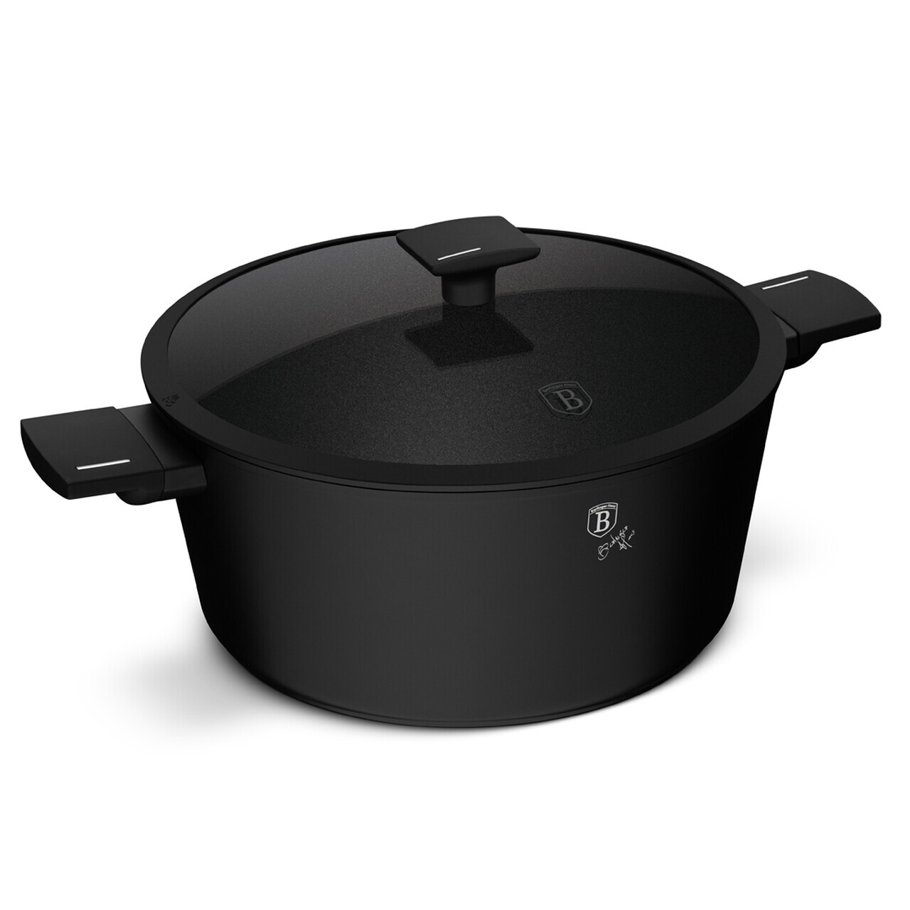 Oala cu capac Berlinger Haus, Matte Black, 30 cm, 8 L, aluminiu forjat, negru - imagine 5