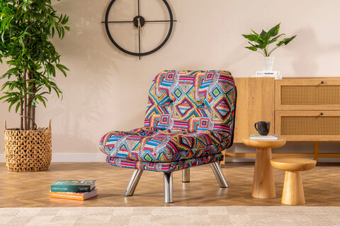Canapea extensibilă cu 1 loc, futon, 859ftn2323, metal, multicolor