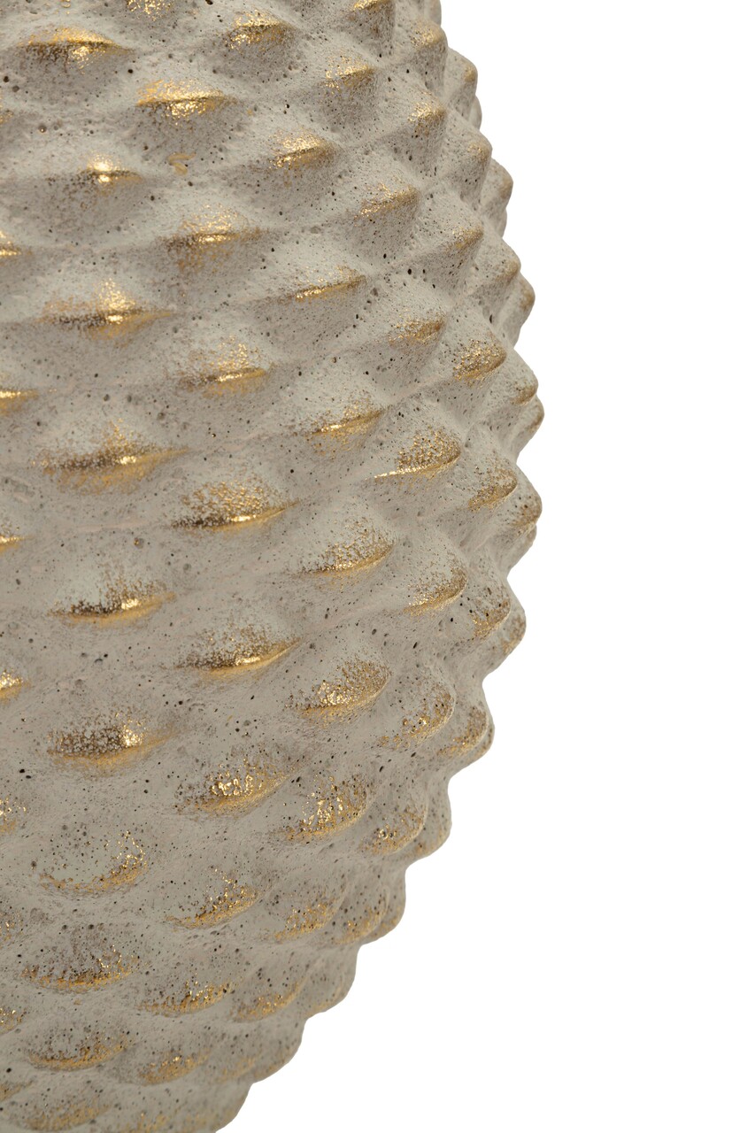 Vaza decorativa, Mauro Ferretti, Pepipas, 23.5x28.5 cm, ceramica, gri/auriu - view 2