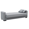 Canapea extensibila 3 locuri Vox, Pakoworld, 212x77x80 cm, textil/lemn de plop, gri