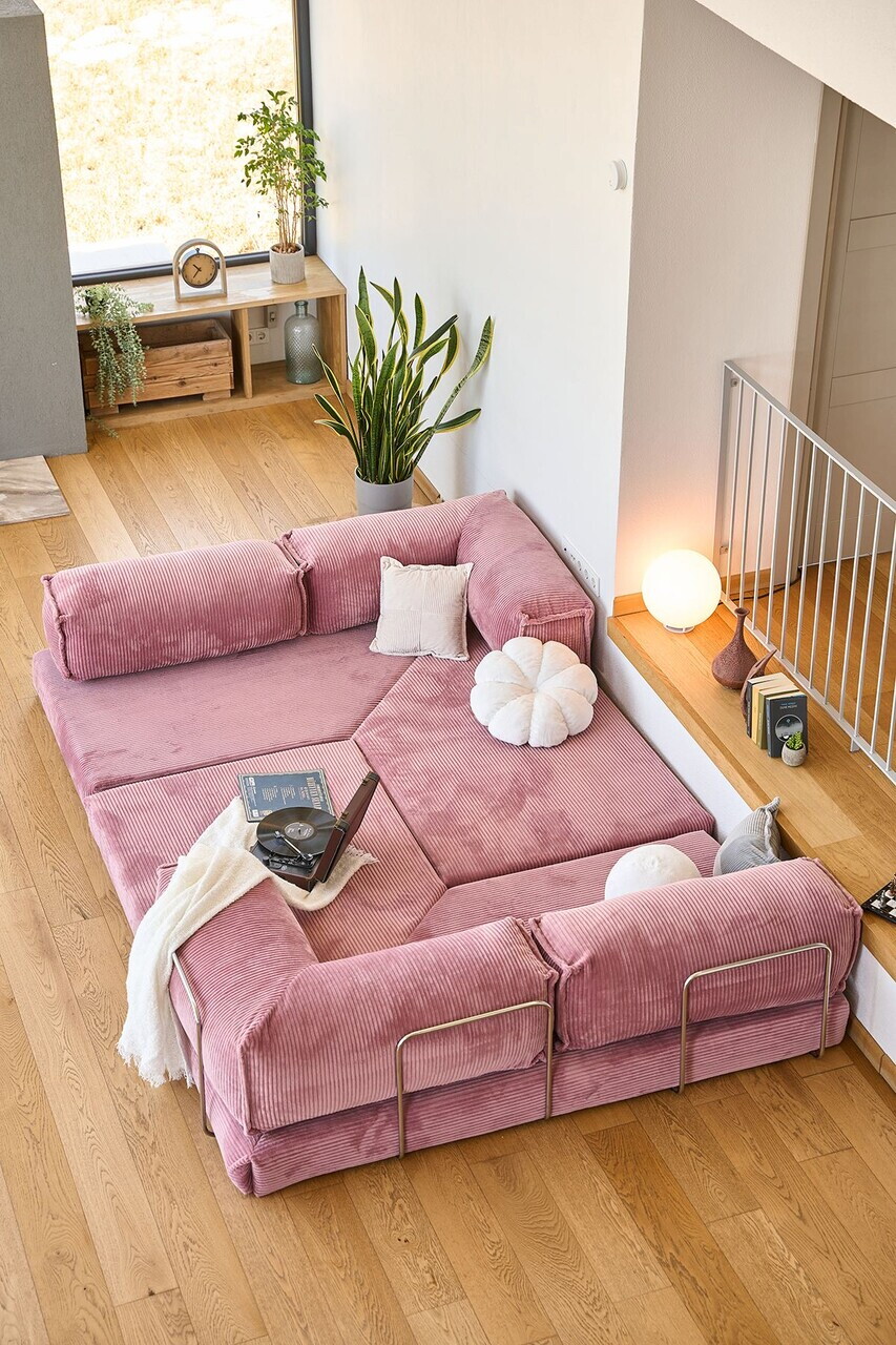 Coltar, Atelier del Sofa, 118FVL1409, Tesatura plus reiata, Roz - view 6