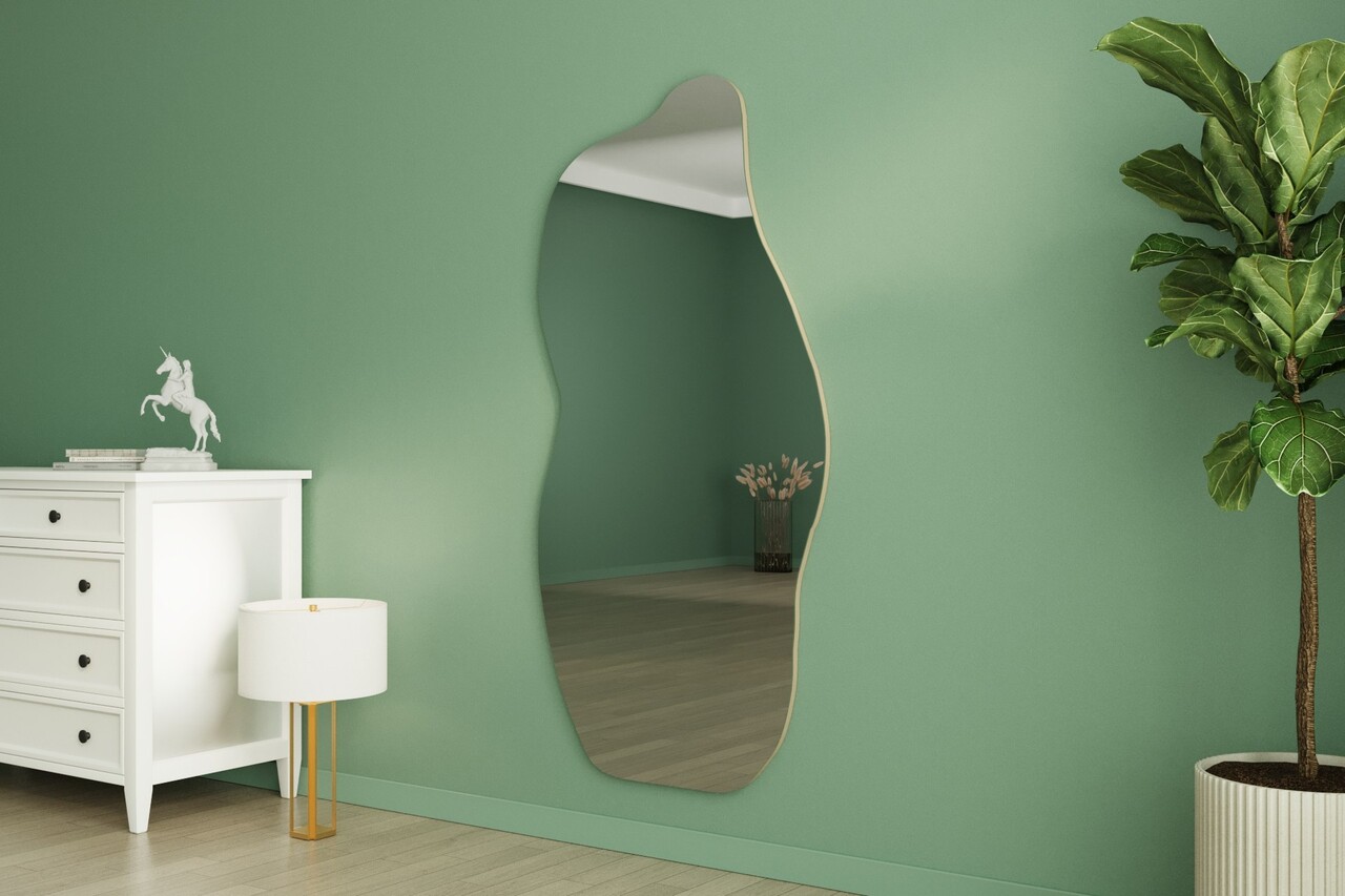 Oglinda decorativa, Siam, Ralia, 70x175x2.2 cm, Nisip - 2 | YEO