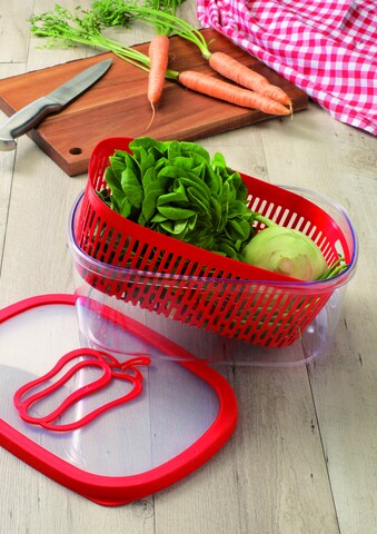 Recipient depozitare legume pentru pastrarea aromei, Snips, Aroma Keeper, 4 L, polipropilena, rosu