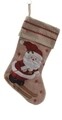 Decoratiune Stocking Santa, Decoris, 25x45 cm, poliester, multicolor