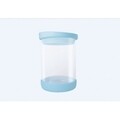 Recipient Blue, Jocca, 480 ml, sticla/silicon, transparent/albastru