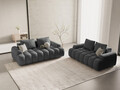 Canapea 3 locuri, Linz, Cosmopolitan Design, 200x100x84 cm, tesatura structurata, gri