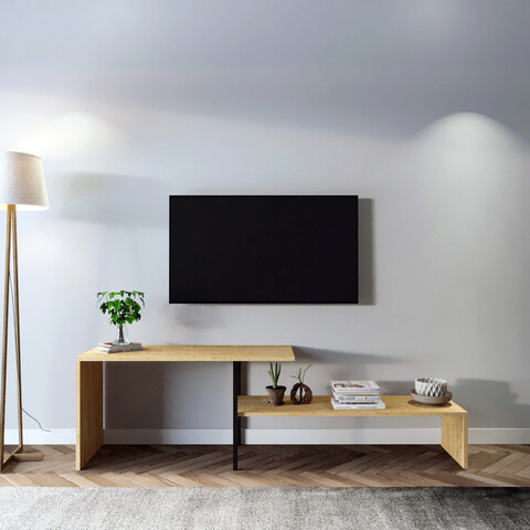 Comoda tv, lacivert, zagreb, 180x50x40 cm, stejar / negru