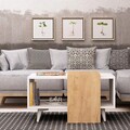 Masuta de cafea, Mod Design, Dowel, 80x40x80 cm, Stejar / Alb