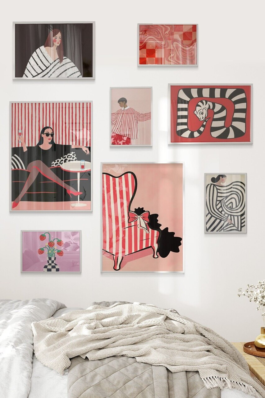 Tablou decorativ, Çgs-075-White-Byk, Lemn masiv, Față: 100% PVC STICLĂ, Multicolor - view 2