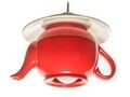 Pendul Happy tea pot, Deco Republic, E27, 1x60W, ceramica, rosu