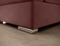 Coltar extensibil dreapta 3 locuri ELTAP, RT-24LU, Siber, 270x186x93 cm, lemn/poliester, roz inchis