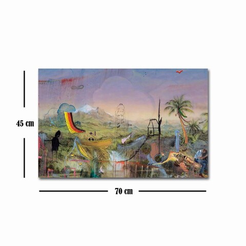 Tablou decorativ, FAMOUSART-060, Canvas, Dimensiune: 45 x 70 cm, Multicolor