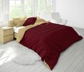 Lenjerie de pat dubla Red Salomon, Aglika, 4 piese, 180 x 200 cm, 100% bumbac, rosu/bej