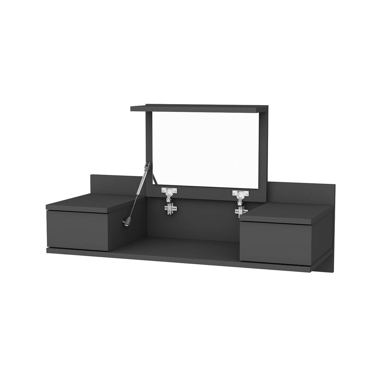 Masa de machiaj, Hanah Home, Zenn, 100x62x38.9 cm, Antracit - view 5