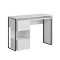 Birou pliabil Badau, Pakoworld, 110x37x77 cm, PAL/fier, alb/negru