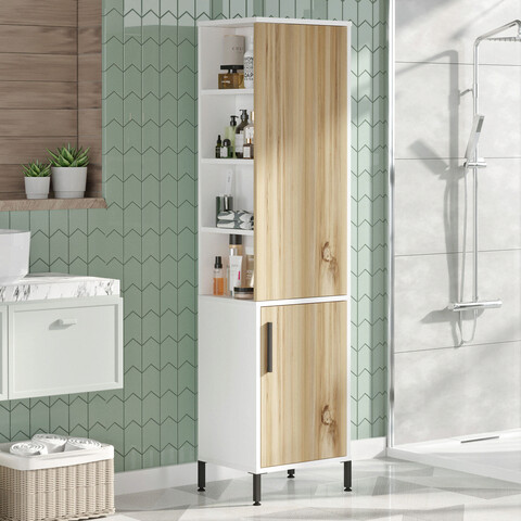 Dulap multifunctional, locelso, vi1-wk, 45x173.6x35.5 cm, nuc / alb