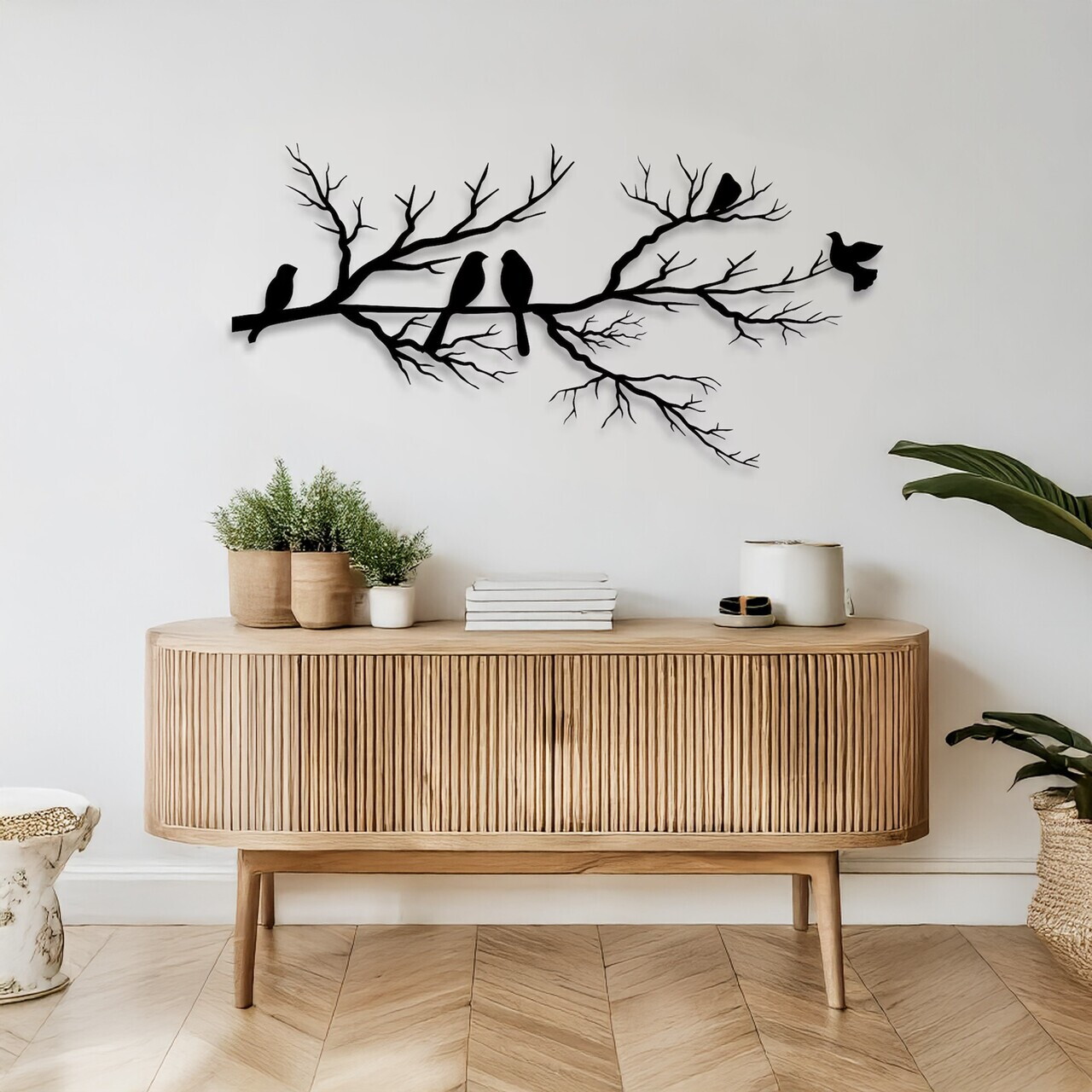 Decoratiune de perete, DCV-1067-MT, 70 x 35 cm, Negru — imaginea 3