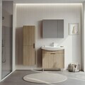 Dulap de baie cu chiuvetă, Hanah Home, Purus 80, Stejar Sonomo
