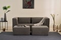 Canapea extensibilă cu 2 locuri, Balcab Home, 825BLC5401, Material: 100% ȘENILĂ, Gri