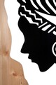 Decoratiune de perete Tribal, Mauro Ferretti, 53x80 cm, fier/MDF, negru/maro