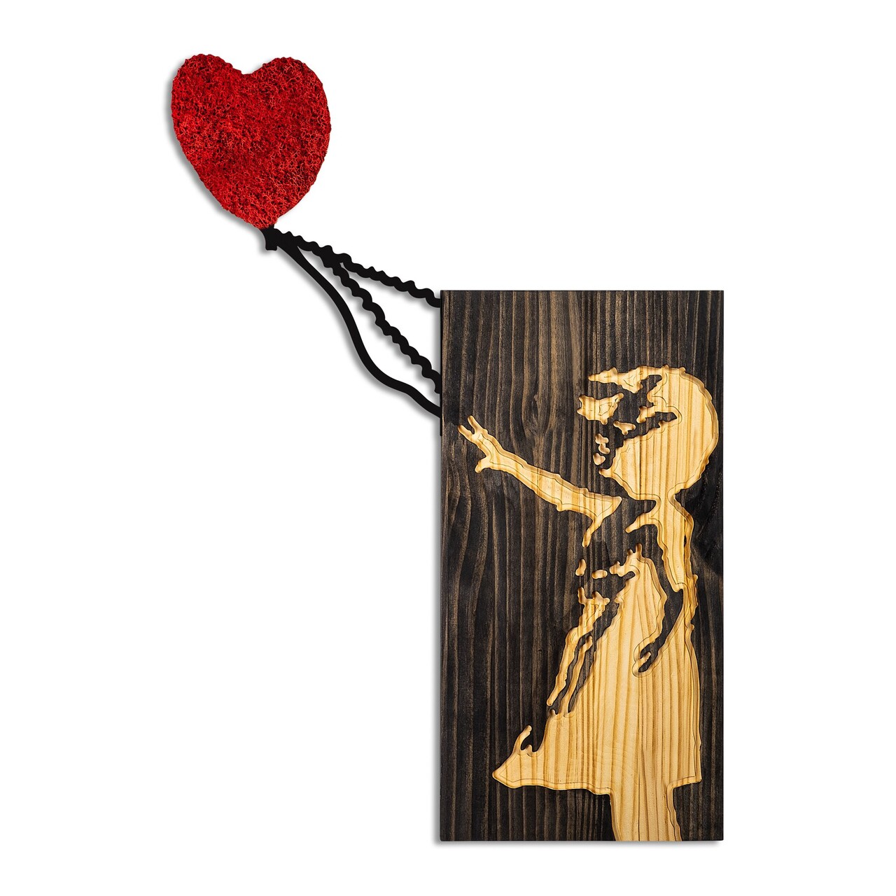 Decoratiune de perete, Banksy, Dimensiuni: 60 x 83 cm, Nuc / Maro / Roșu - view 8