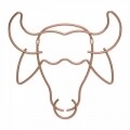 Suport decorativ perete Buffalo, Metaltex, 32 x 34 cm,  inox, aramiu