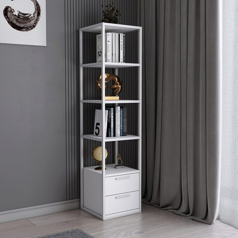 Corp biblioteca, retricy, robbins, 39x39x160 cm, pal, alb