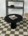 Masuta de cafea, Rotexa, Lilyum 42, 69x42x69 cm, MDF , Negru