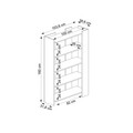 Corp biblioteca, Arnetti, Viper, 103.6x38.6x160 cm, PAL, Safir / Antracit