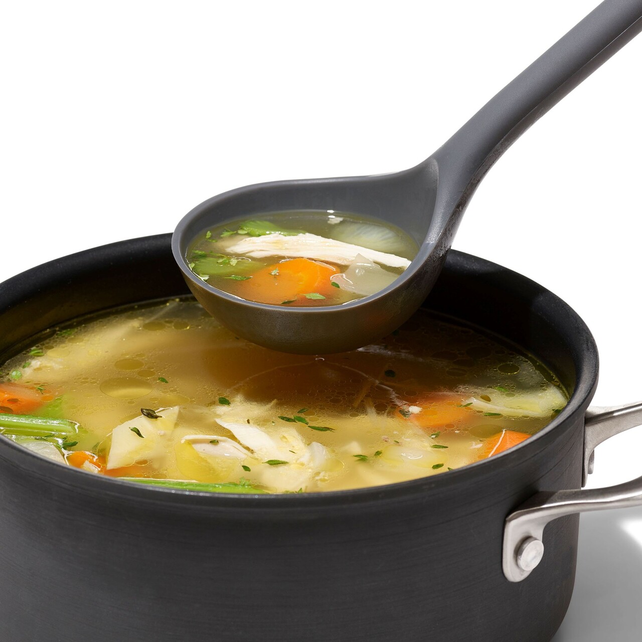 Polonic silicon, 34,3 cm, "Good Grips", Negru - OXO - imagine 5