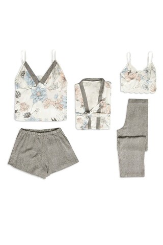 Set pijamale dama, 637BNC1262 – XL, Benicia, Viscoza, Ecru Benicia